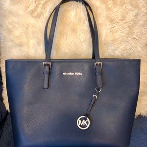 Large Navy Blue Michael Kors Handbag